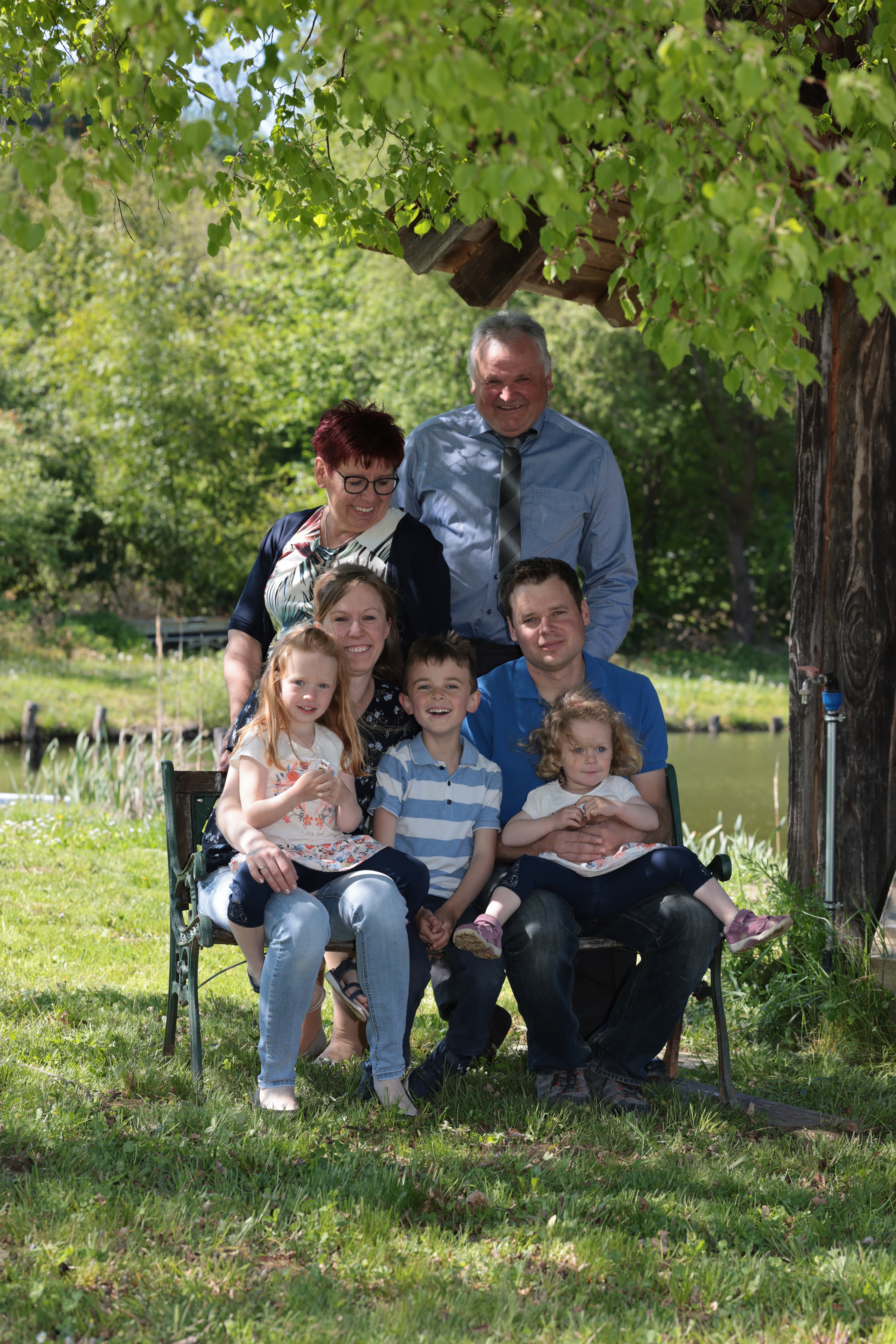 Die Familie Grain am Bauernhof