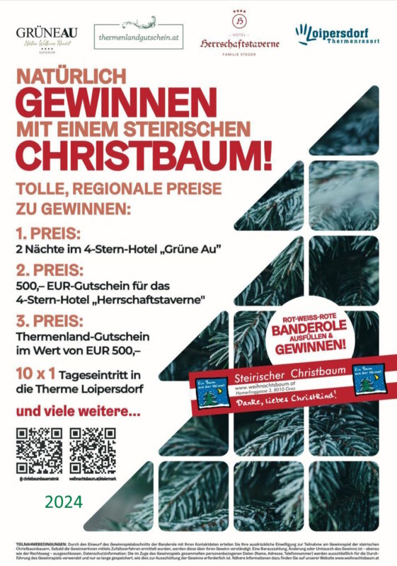 Gewinnspiel beim Christbaumkauf
